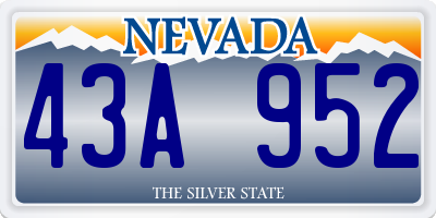 NV license plate 43A952