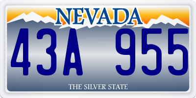 NV license plate 43A955