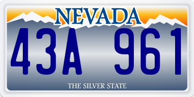 NV license plate 43A961