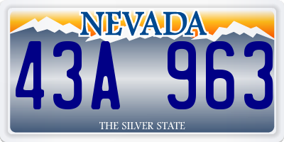 NV license plate 43A963