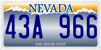 NV license plate 43A966