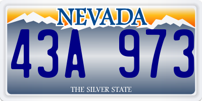 NV license plate 43A973