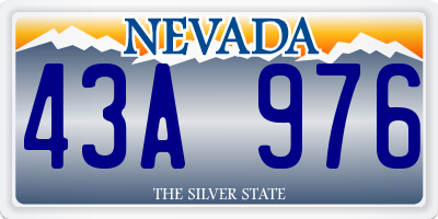 NV license plate 43A976