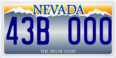 NV license plate 43B000