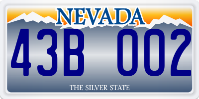 NV license plate 43B002