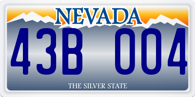 NV license plate 43B004