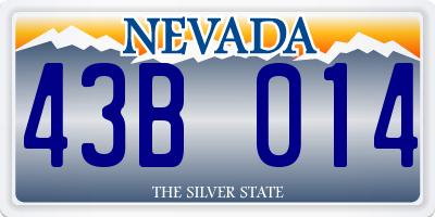 NV license plate 43B014