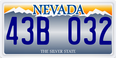 NV license plate 43B032