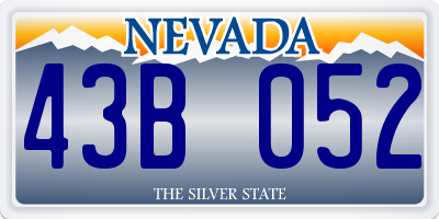 NV license plate 43B052
