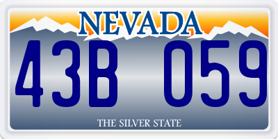 NV license plate 43B059