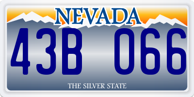 NV license plate 43B066