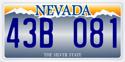 NV license plate 43B081