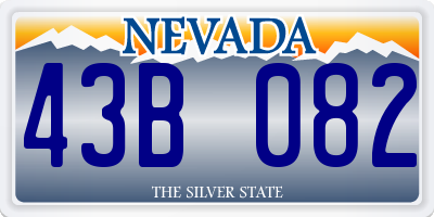 NV license plate 43B082