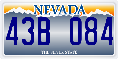 NV license plate 43B084