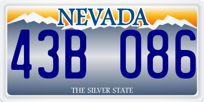 NV license plate 43B086