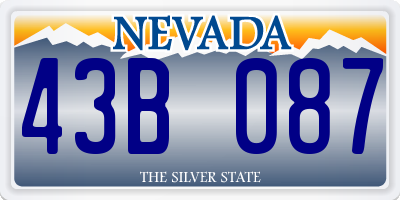 NV license plate 43B087