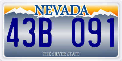 NV license plate 43B091
