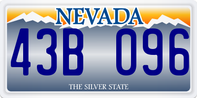 NV license plate 43B096