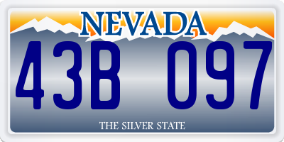 NV license plate 43B097
