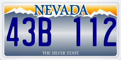 NV license plate 43B112