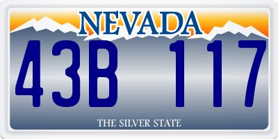 NV license plate 43B117