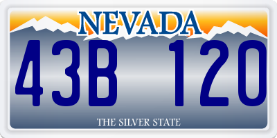 NV license plate 43B120