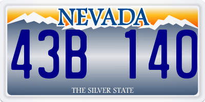 NV license plate 43B140