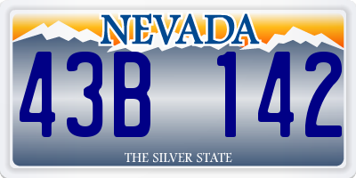 NV license plate 43B142