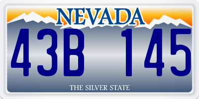 NV license plate 43B145