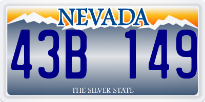 NV license plate 43B149