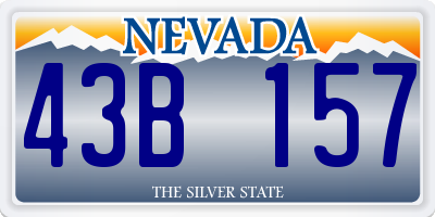 NV license plate 43B157
