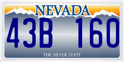 NV license plate 43B160