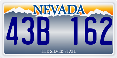 NV license plate 43B162