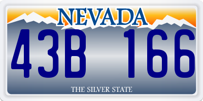 NV license plate 43B166