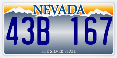 NV license plate 43B167