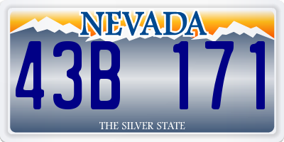 NV license plate 43B171