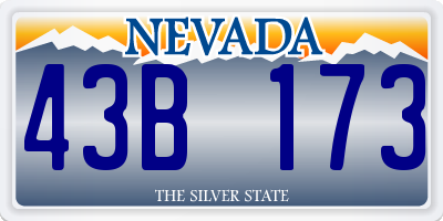 NV license plate 43B173