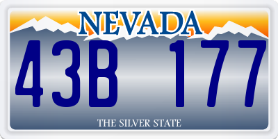 NV license plate 43B177