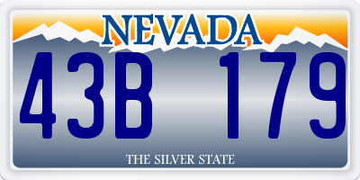 NV license plate 43B179
