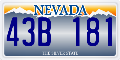 NV license plate 43B181