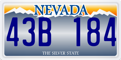 NV license plate 43B184