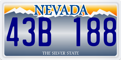NV license plate 43B188