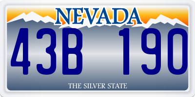 NV license plate 43B190