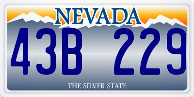 NV license plate 43B229