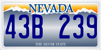NV license plate 43B239