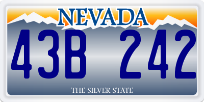 NV license plate 43B242