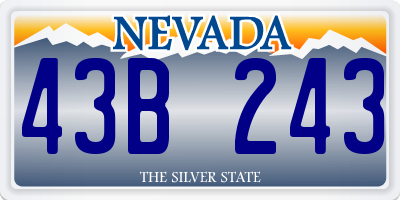 NV license plate 43B243