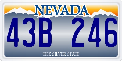 NV license plate 43B246