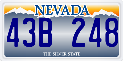NV license plate 43B248