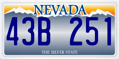 NV license plate 43B251